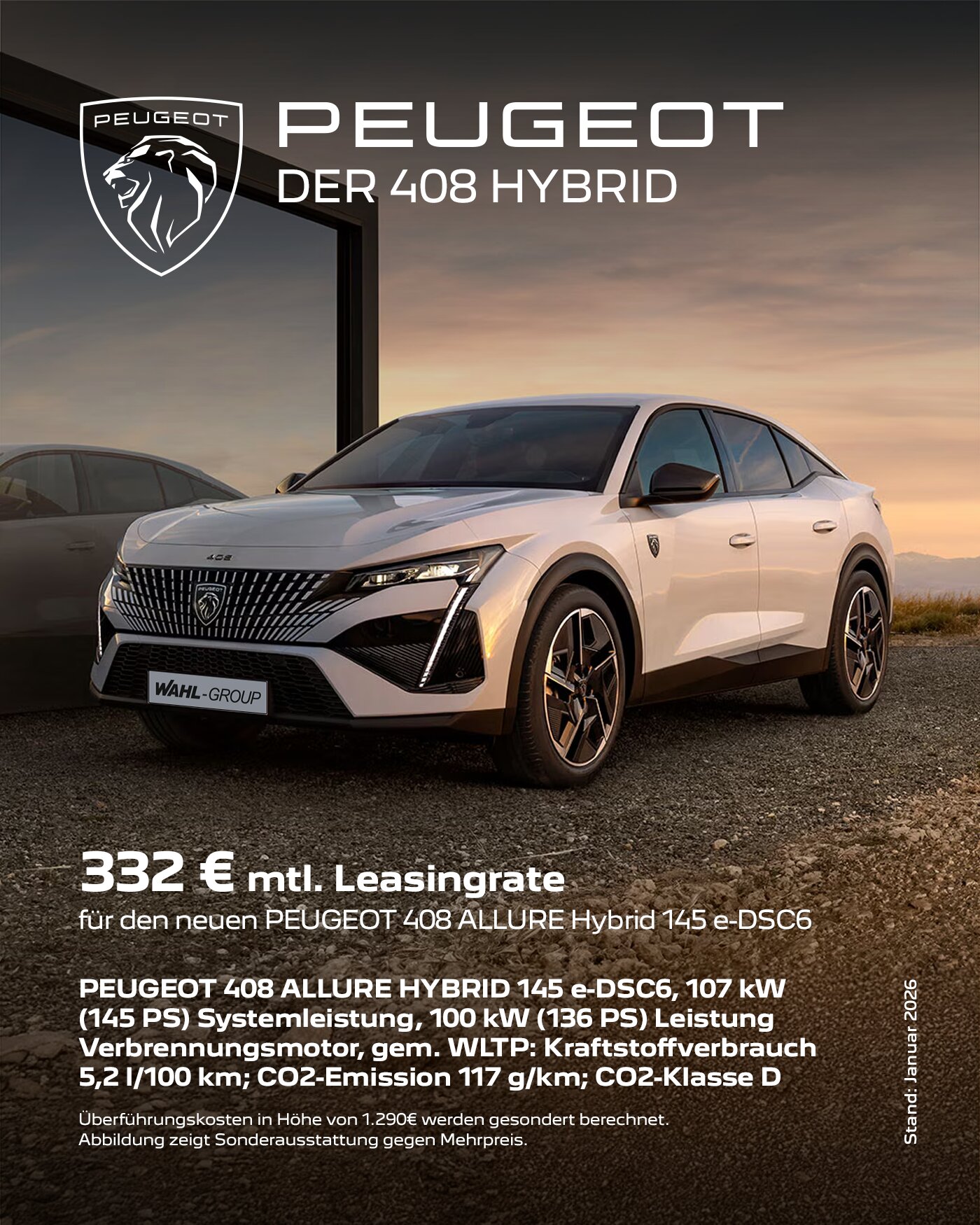 Peugeot 408 Leasingangebot bei der Wahl-Group