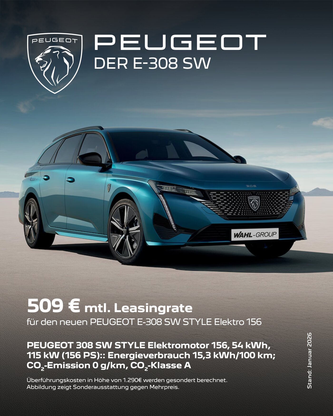 Peugeot E-308 SW Leasingangebot Wahl-Group