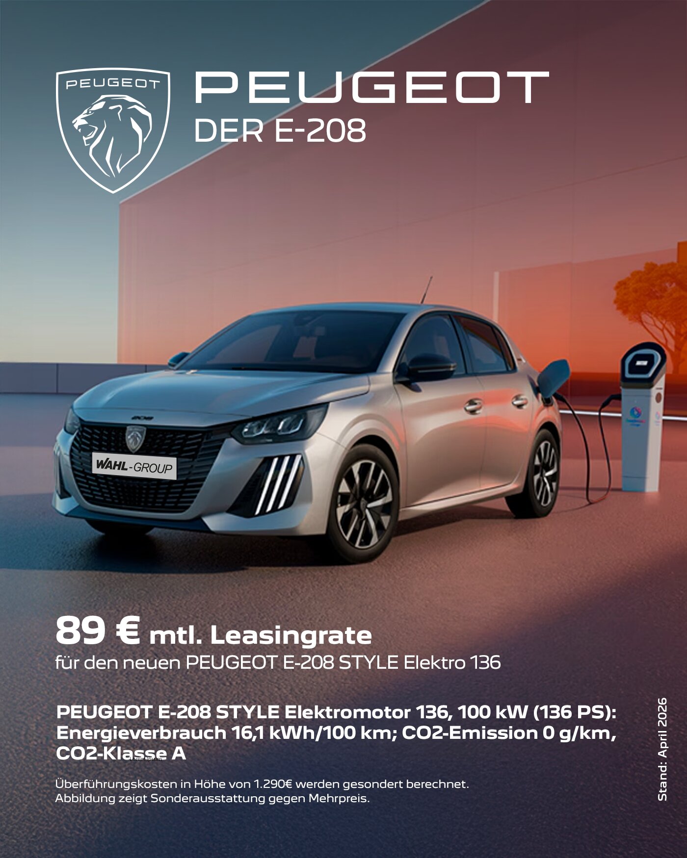 Peugeot E-208 Leasingangebot für Privatkunden | Wahl-Group