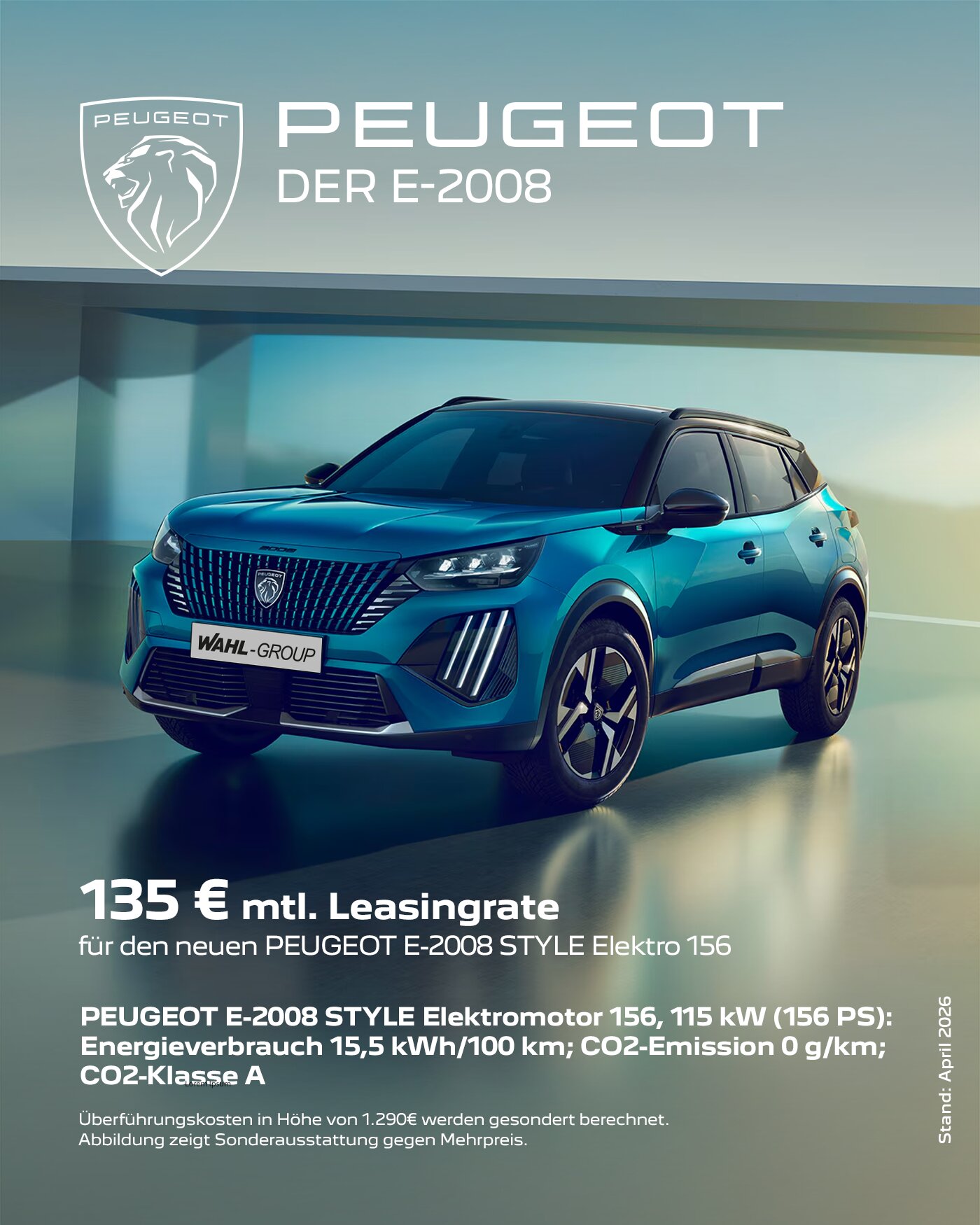 Peugeot E-2008 Leasingangebot für Privatkunden | Wahl-Group