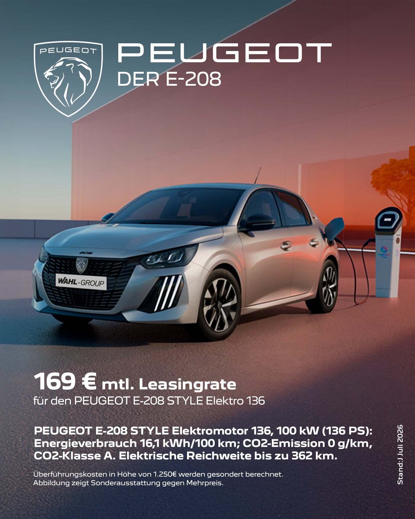 Peugeot E-208 Leasingangebot | Wahl-Group