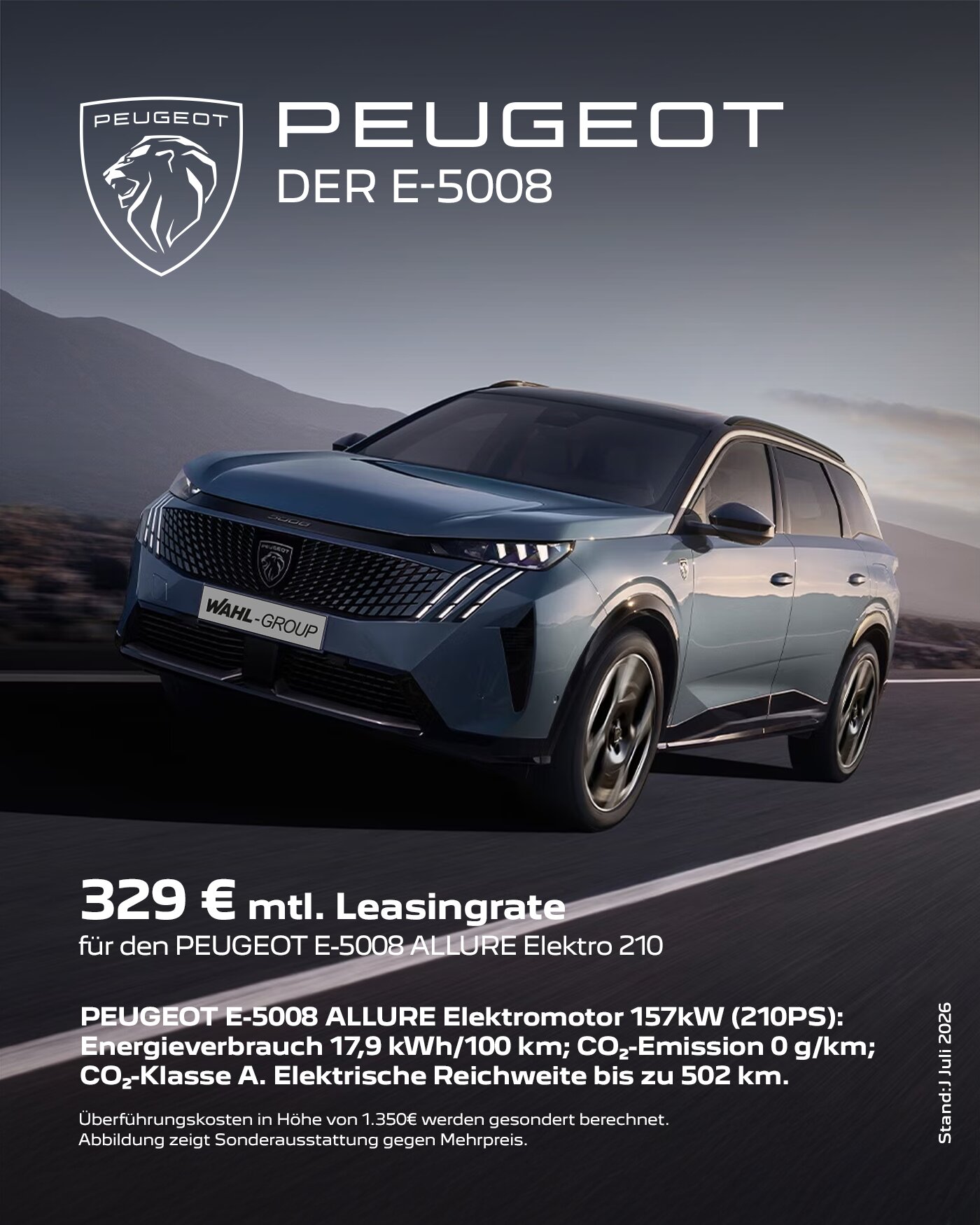 Peugeot E-5008 Leasingangebot | Wahl-Group