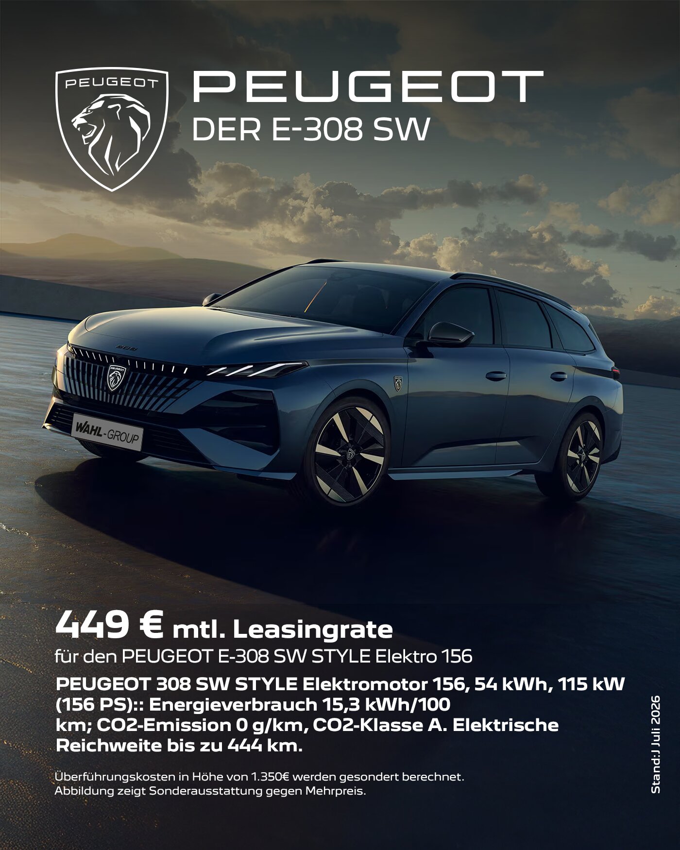 Peugeot E-308 SW Leasingangebot | Wahl-Group