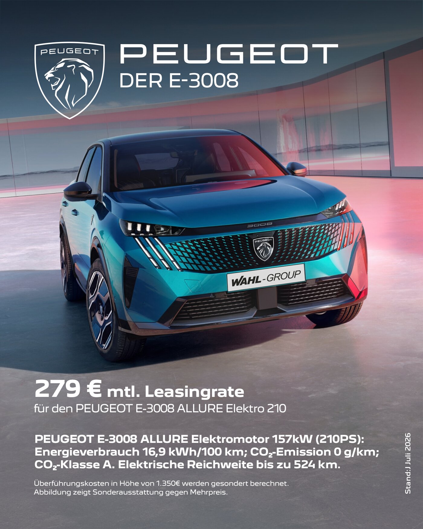Peugeot E-3008 Leasingangebot | Wahl-Group