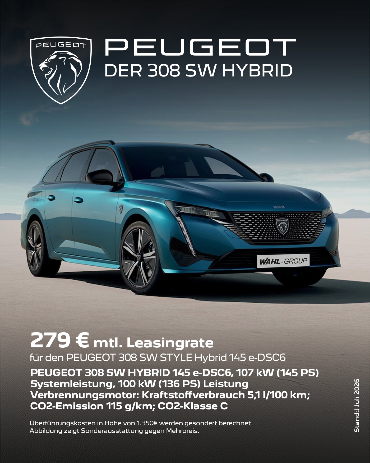 Peugeot 308 SW ALLURE Leasingangebot | Wahl-Group