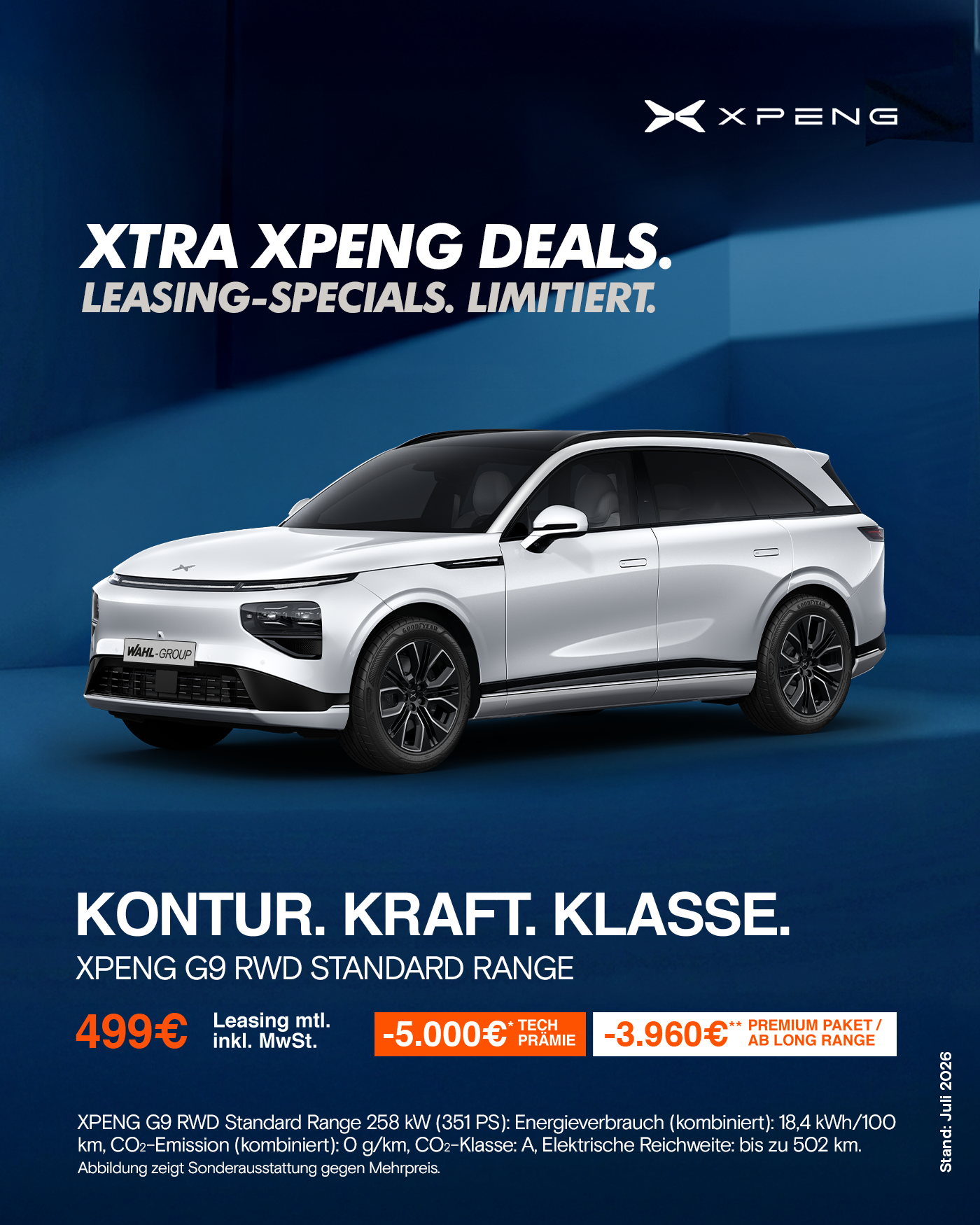 XPENG G9 — Angebot des Monats bei Wahl-Group
