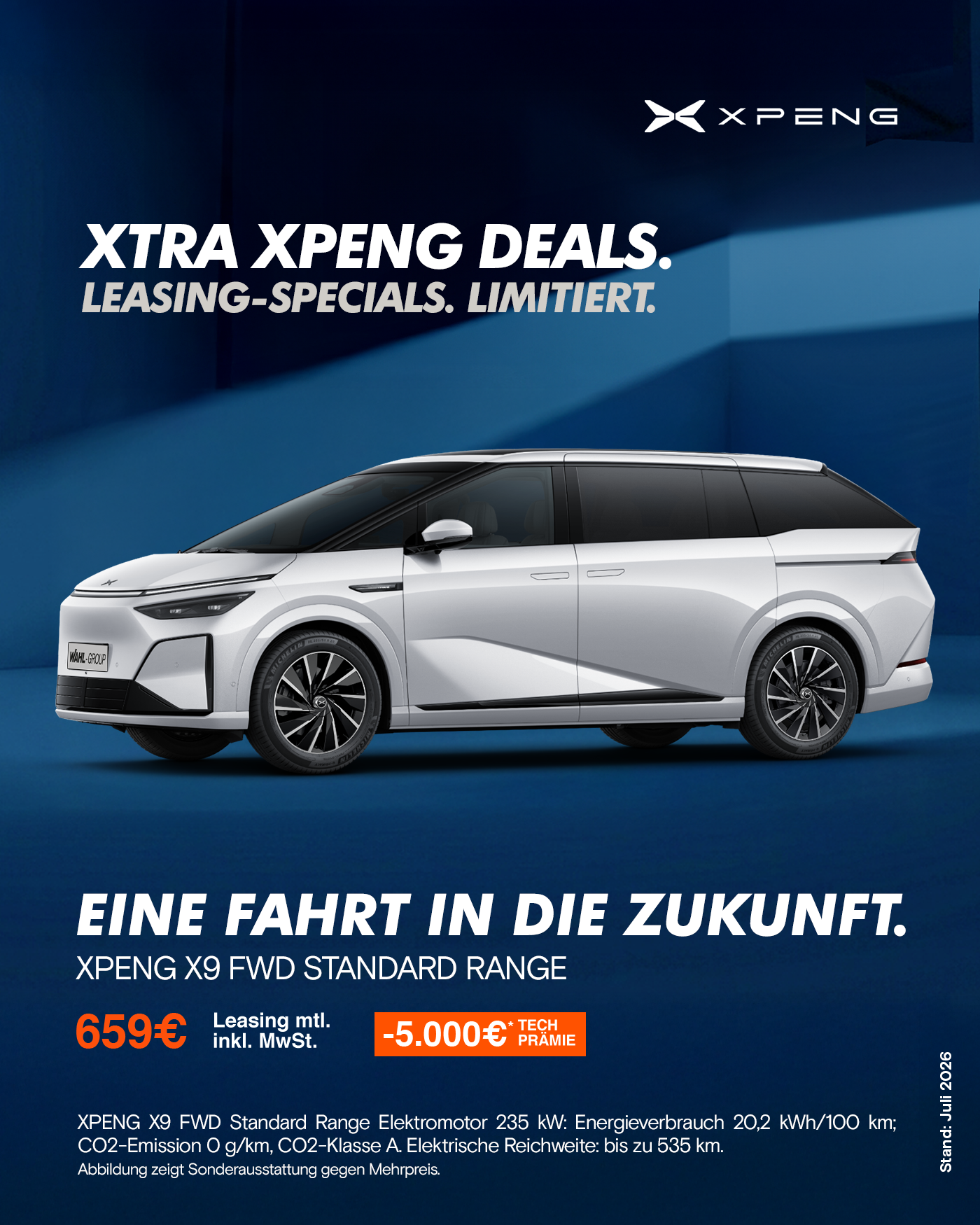 XPENG X9 Leasing Angebot B2C bei Wahl-Group