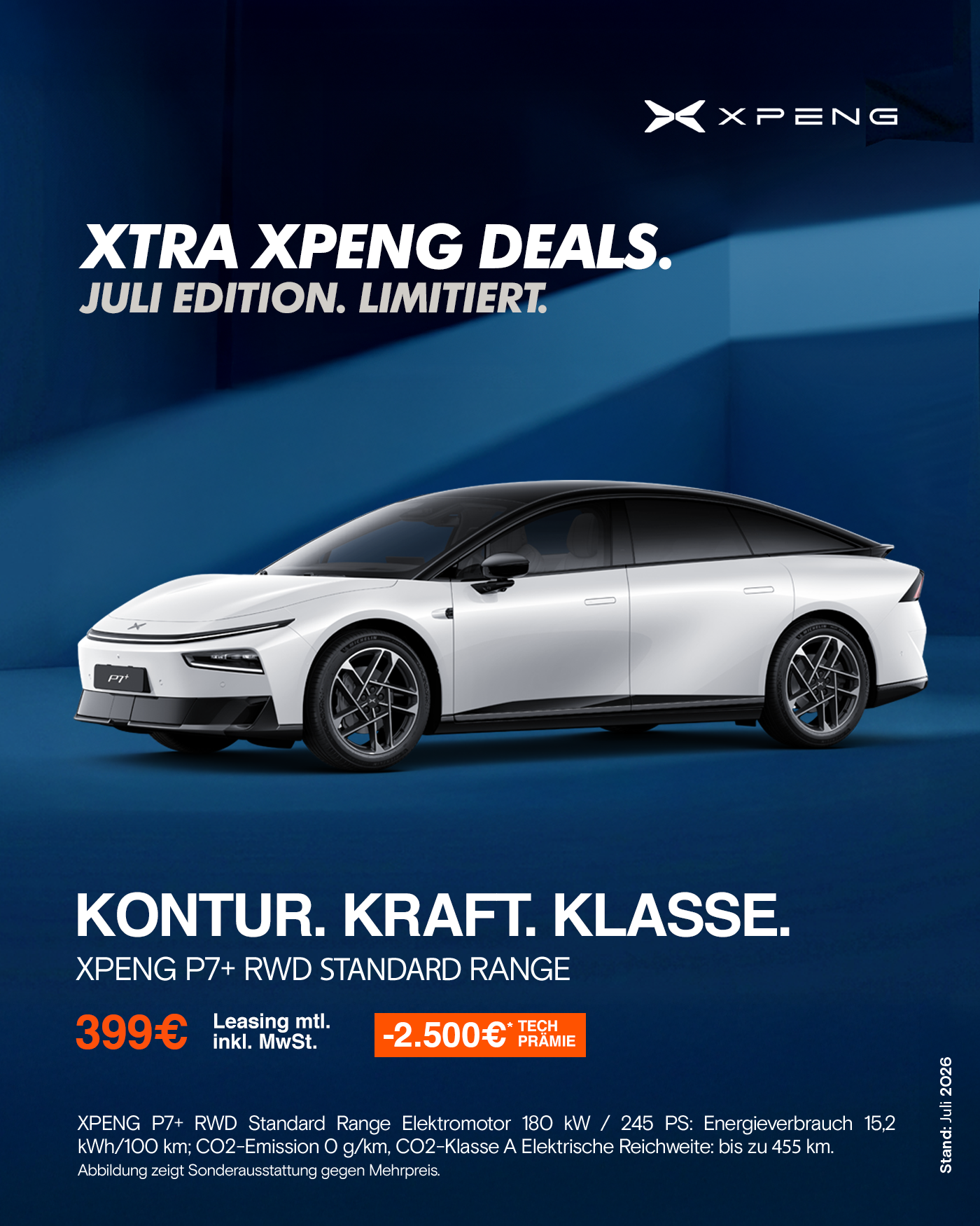 XPENG P7+ Standard Range — Angebot des Monats bei Wahl-Group