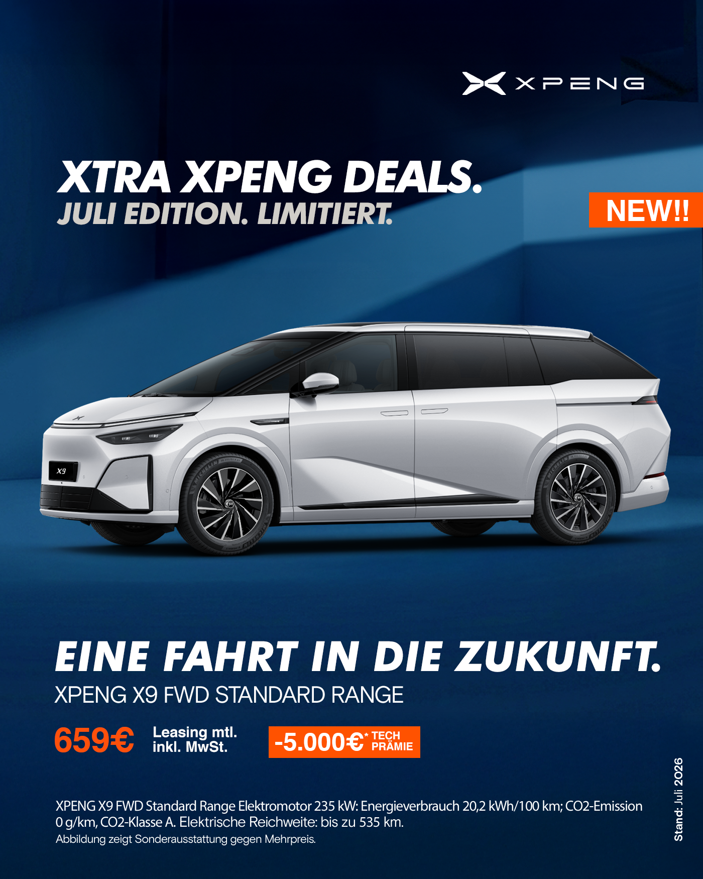 XPENG X9 Leasing Angebot B2C bei Wahl-Group