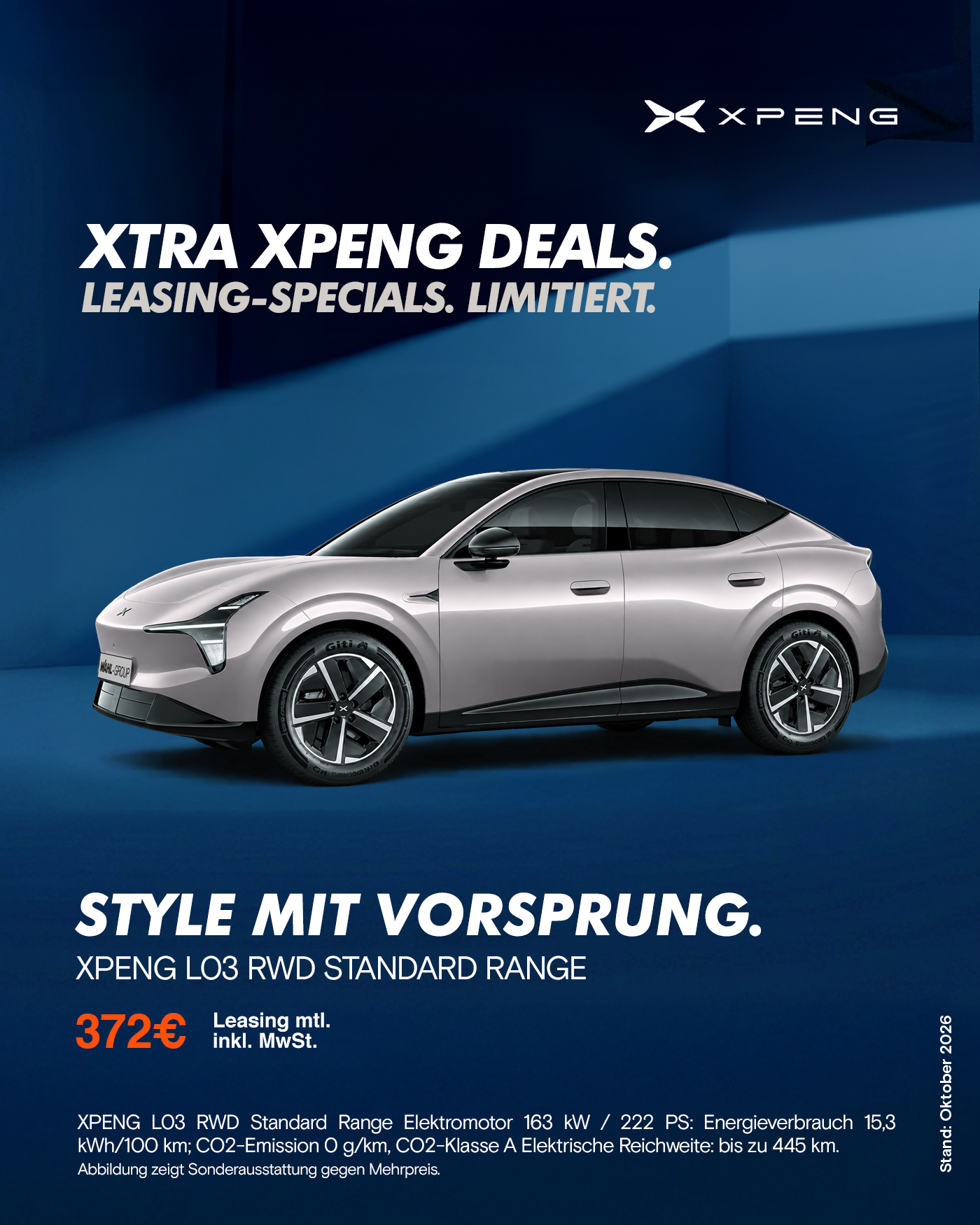 XPENG L03 Privatleasingangebot bei der Wahl-Group