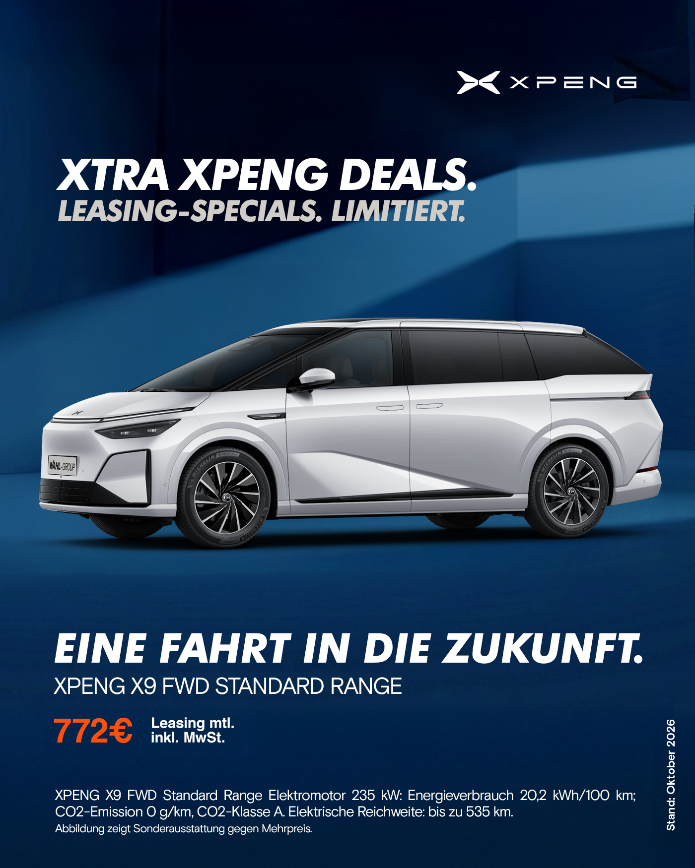XPENG X9 Leasing Angebot B2C bei Wahl-Group