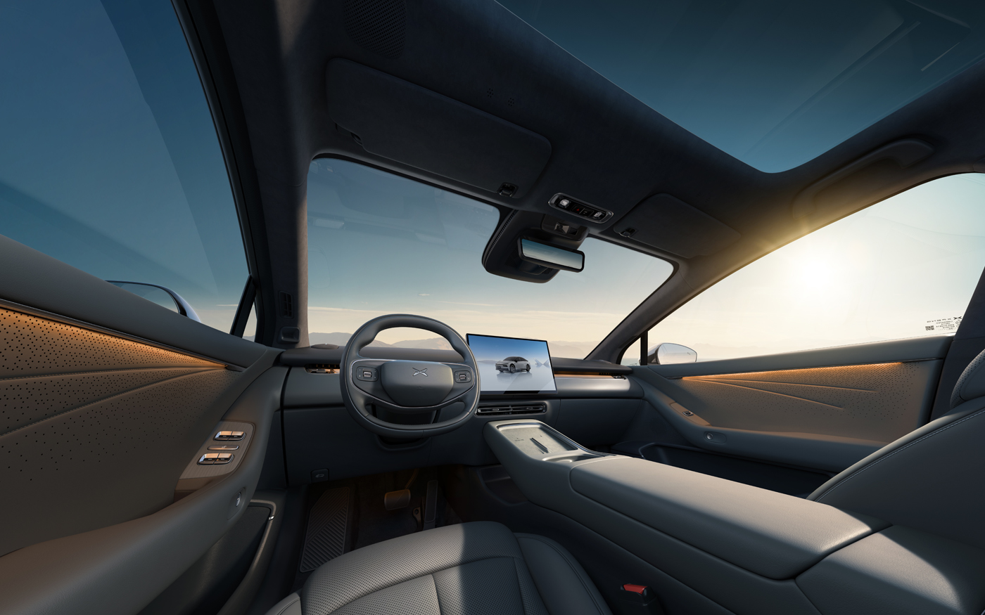 XPENG P7+ Panoramaglasdach